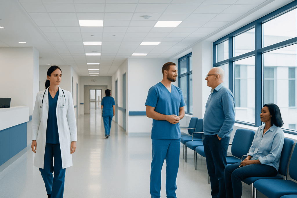 What Is Witch Hazel? Here Is What the Evidence Says 1 Medical professionals and patient in a hospital corridor at Acibadem Hospitals Group.