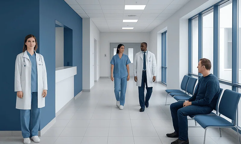 Magnesium Stearic: What Patients Need to Know 6 Hospital corridor with medical staff and patient in waiting area.