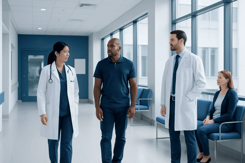 Mono and Diglycerides: An Evidence-Based Guide for Patients 1 Medical team discussing patient care in hospital corridor.