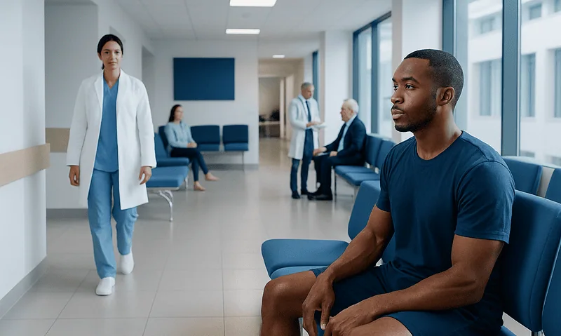 Muscular Endurance: What Patients Need to Know 4 Patient waiting in hospital corridor at Acibadem Hospitals Group.