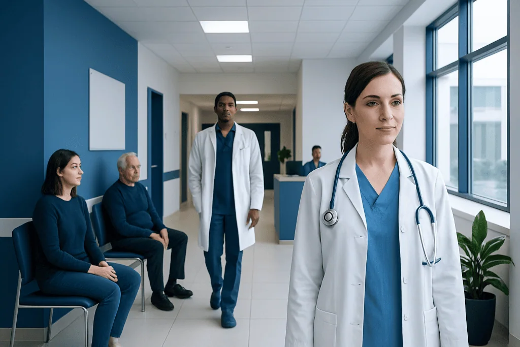 Natural Blood Thinners: What Works, What Does Not, and Safety Notes 1 Healthcare professionals and patients in a modern hospital corridor.