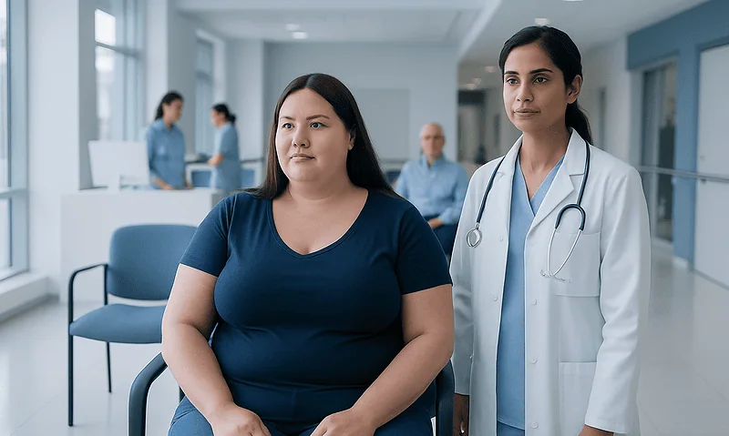Oily Big Breast Explained: Causes, Management, and When to See a Doctor 1 Medical consultation with a female doctor and a patient in a hospital setting.