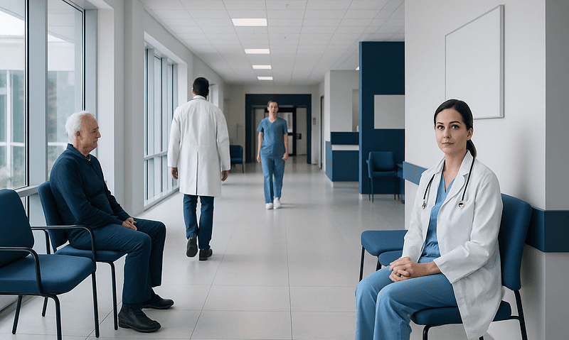 Ototoxicity — Explained by Medical Evidence, Not Myths 6 Medical staff and patient in a hospital corridor at Acibadem Hospitals Group.