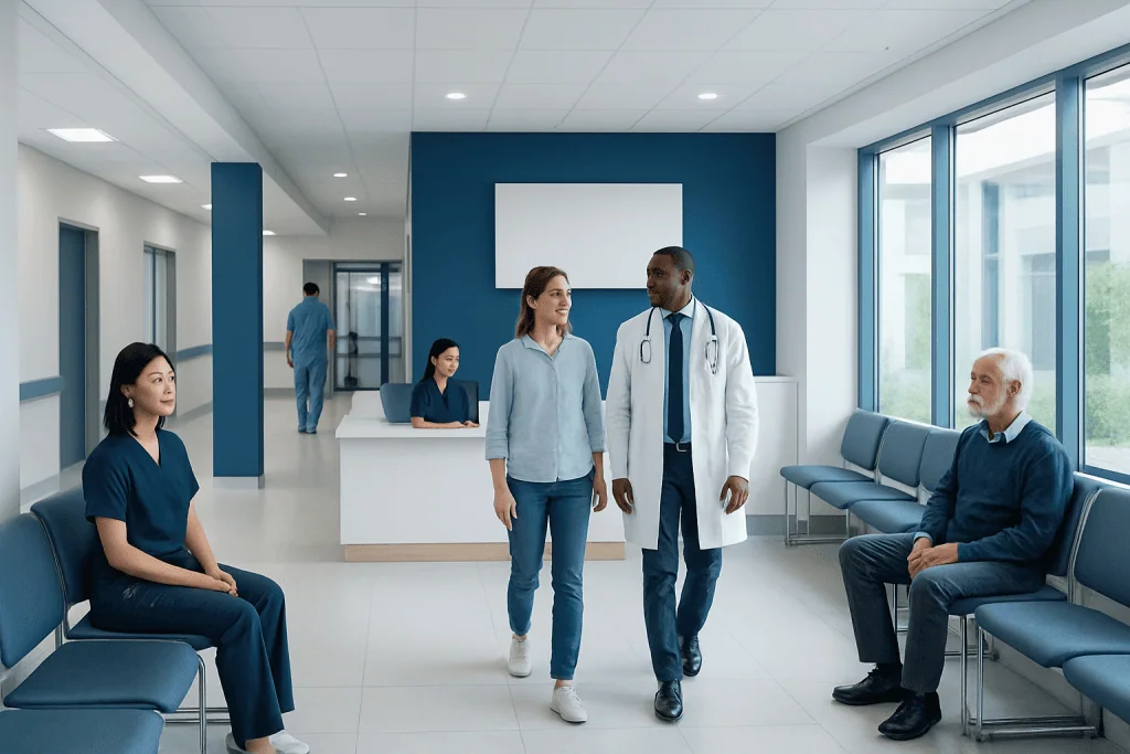 What Is Rapeseed? Here Is What the Evidence Says 1 Healthcare professionals and patients in a modern hospital waiting area.