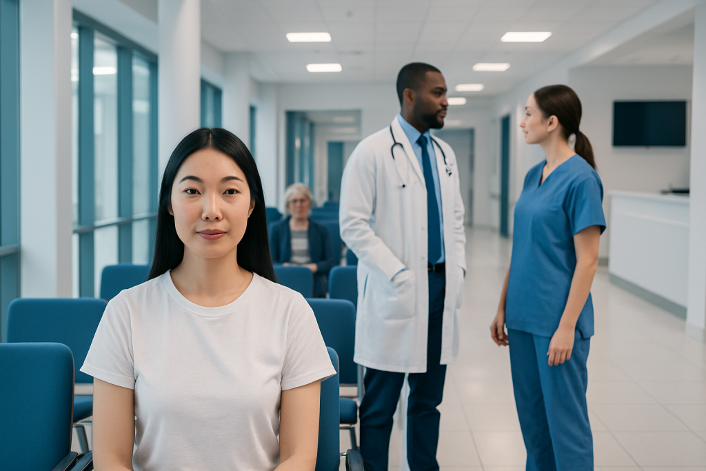 Rice Water for Hair: What Patients Need to Know 1 Diverse medical team consulting in hospital corridor.
