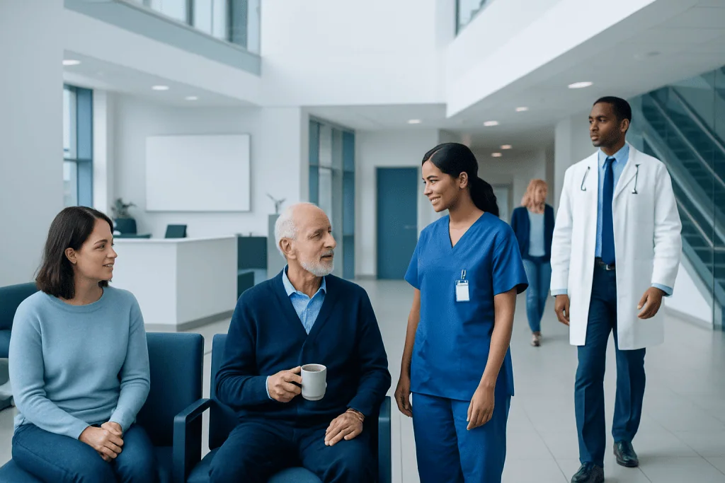 Saffron Tea: An Evidence-Based Guide for Patients 1 Hospital staff consulting with a patient in a modern healthcare facility.