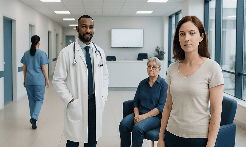 Skin fungus pics: Common Causes, Warning Signs, and When to Worry 11 Medical professionals and patient in a hospital corridor at Acibadem Hospitals Group.