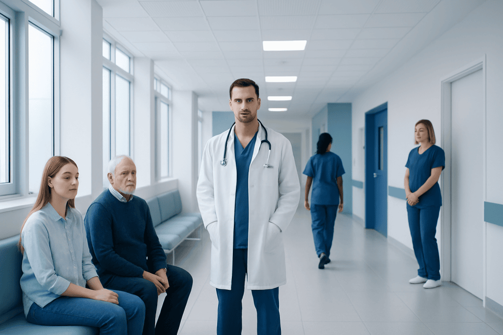 Diaphragm — Explained by Medical Evidence, Not Myths 1 Medical team in hospital corridor with patients and staff.
