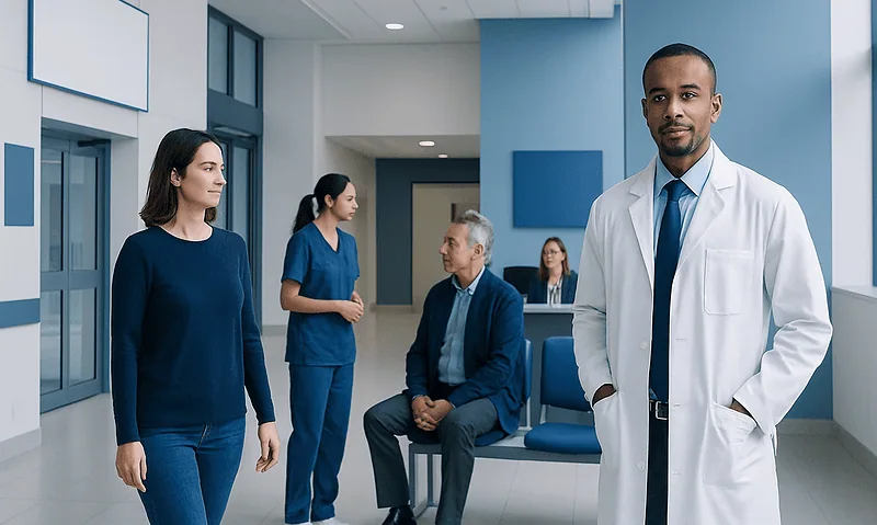 How Many Cells Are in the Human Body? Here Is What the Evidence Says 8 Diverse medical team in hospital lobby with doctor in foreground.