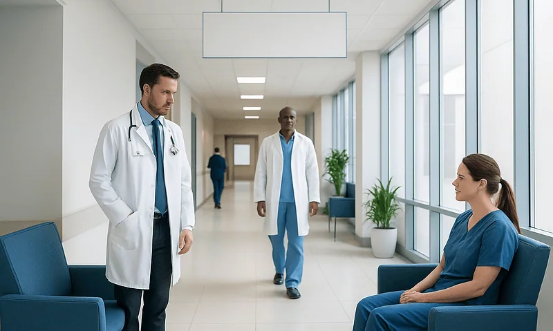 Substantia Nigra — Explained by Medical Evidence, Not Myths 5 Medical team discussing patient care in hospital corridor.