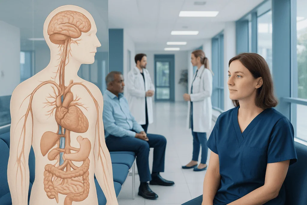 Vagus Nerve — Explained by Medical Evidence, Not Myths 1 Medical consultation on vagus nerve with healthcare professionals and patient.