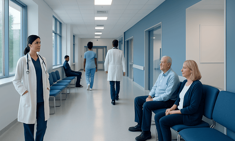 Tryptophan L Tryptophan: What Patients Need to Know 8 Healthcare professionals and patients in a hospital corridor at Acibadem Hospitals Group.