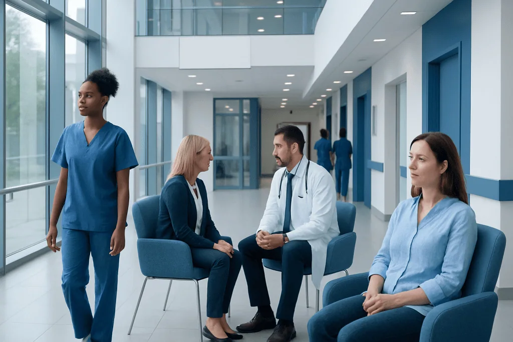 What Happens If a Woman Takes Viagra? Causes, Explanations, and Next Steps 1 Medical consultation in a modern hospital with healthcare professionals and patient.