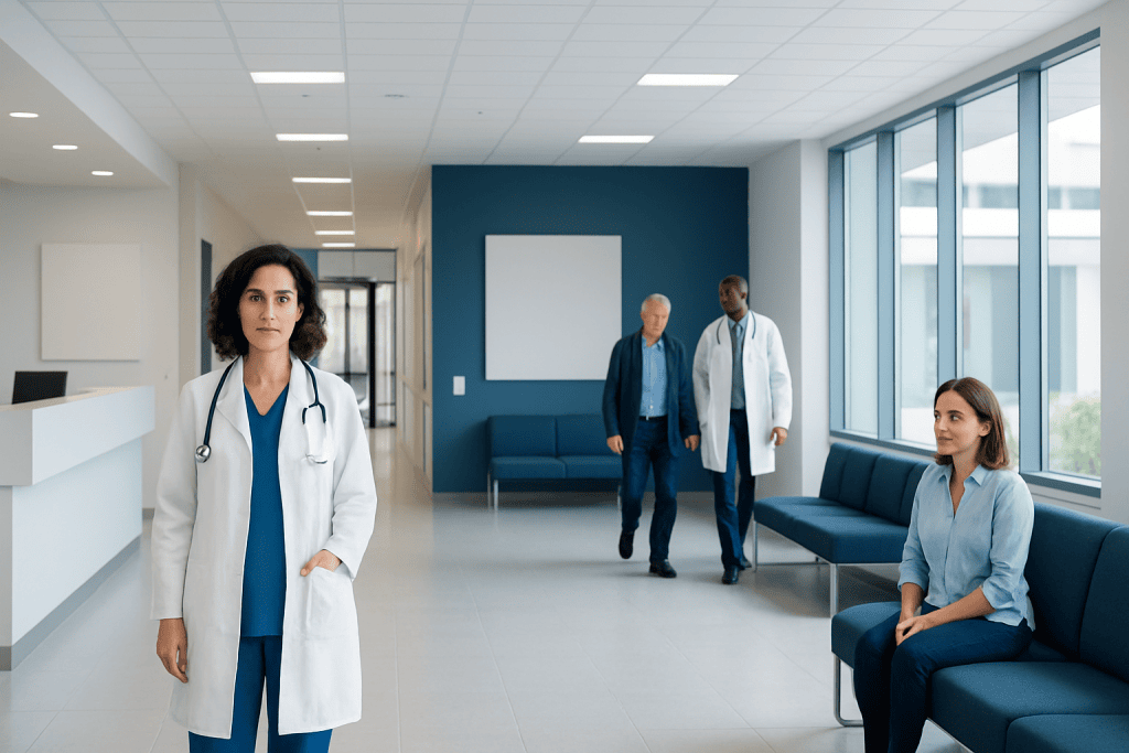 Zinc oxide and: Benefits, Side Effects, and What the Evidence Shows 1 Medical professionals and patient in a modern hospital corridor.