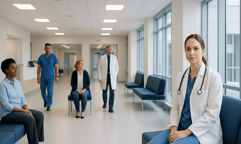 Best Low Carb Snacks for Weight Loss: What Patients Need to Know 6 Medical team in hospital corridor with doctor and patients.