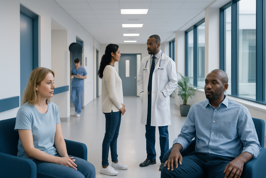 Why Do Mosquitoes Bite Me So Much? A Doctor-Reviewed Answer 1 Medical consultation in a hospital corridor with patients and doctor.