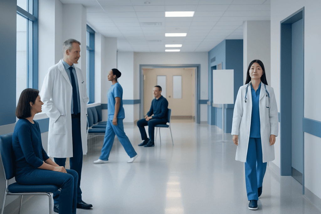 Why Can Somniphobia Be a Concern to Todays World? A Doctor-Reviewed Answer 1 Medical team and patients in a hospital corridor at Acibadem Hospitals Group.