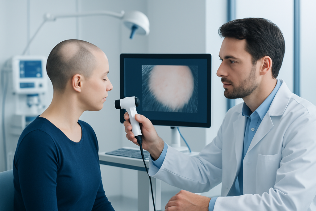 Patterns and symptoms — alopecia areata
