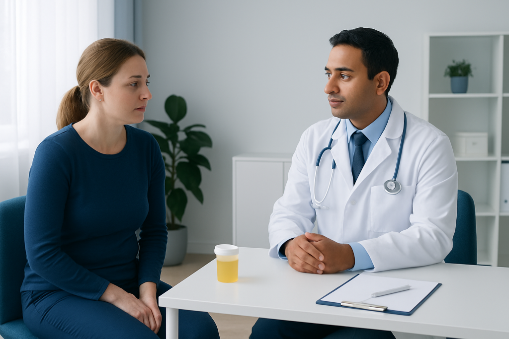 Possible causes and risk factors — cloudy urine