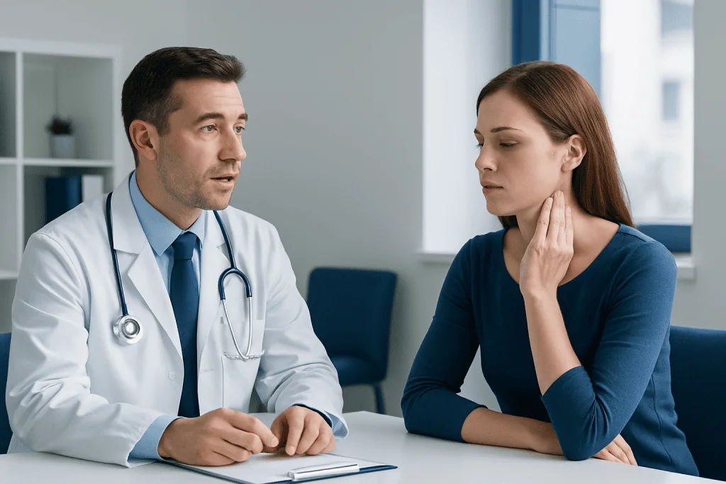 Possible causes and risk factors — swollen lymph node in neck