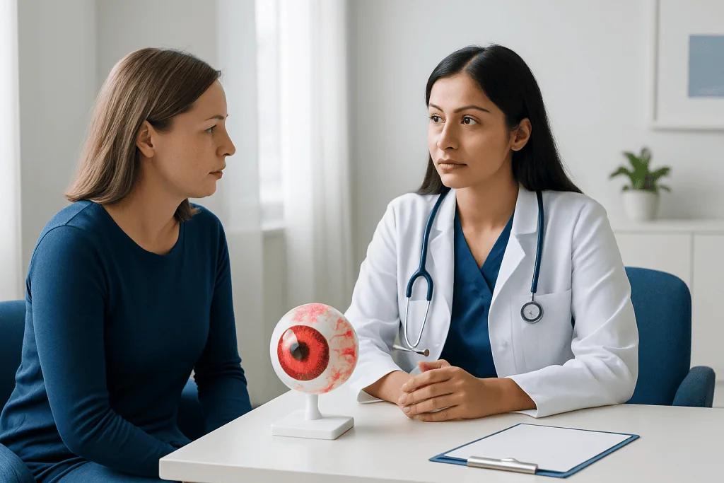 Possible causes and risk factors — eye inside red
