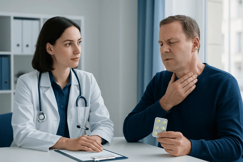 Possible causes of a sore throat — cough drops and sore throat