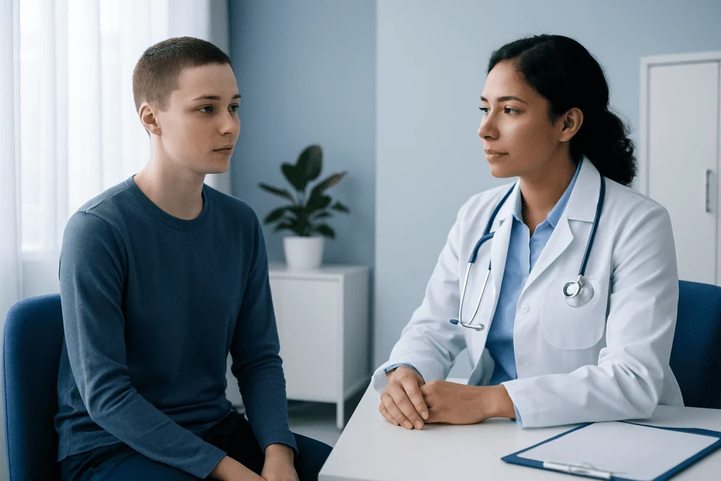 Possible health-related causes of body changes — androgynous