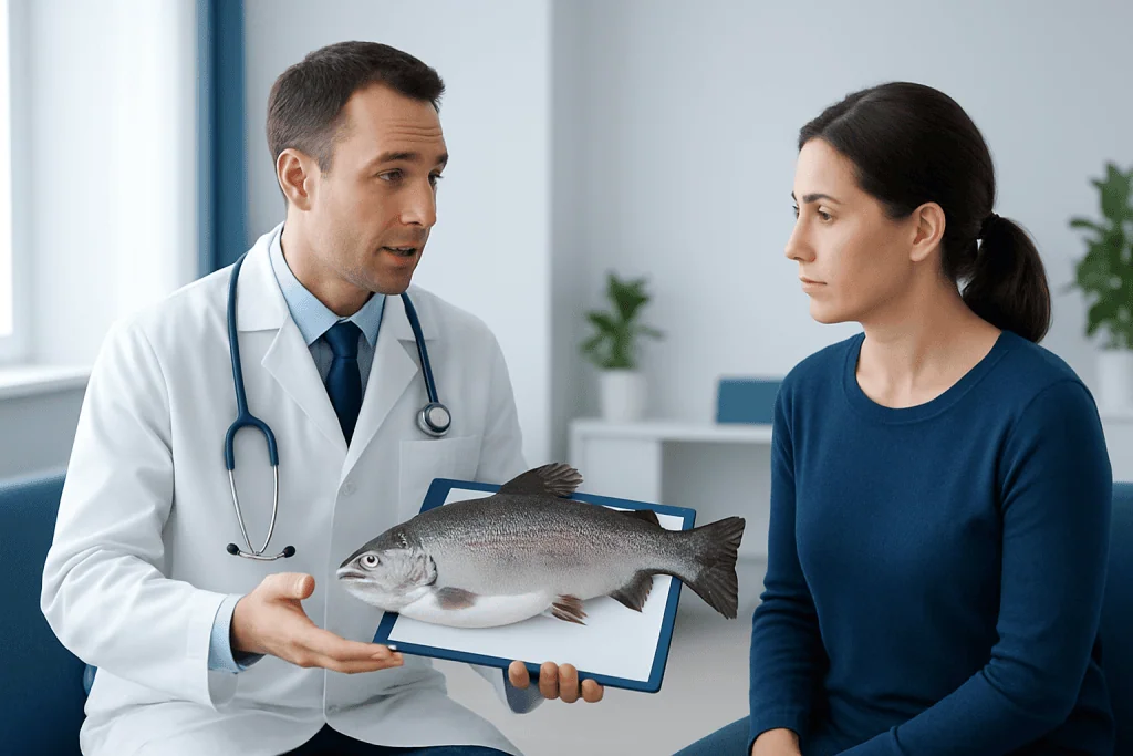 Possible risks: allergy, contamination, and mercury concerns — rainbow trout and