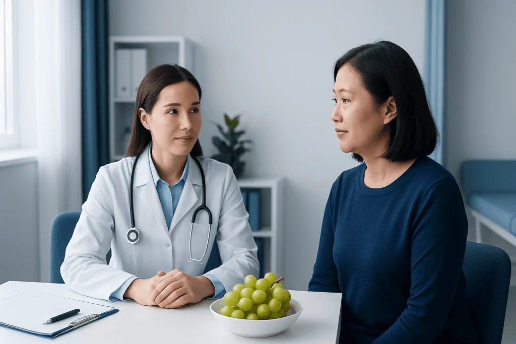 Potential health benefits supported by evidence — green grapes