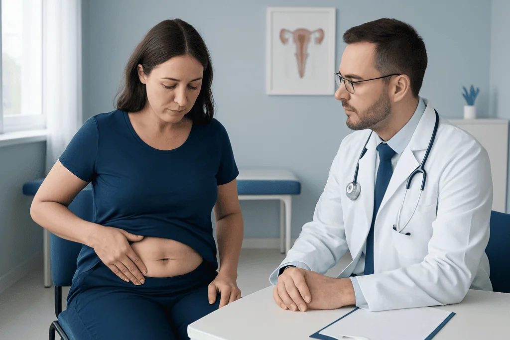 Procedure steps: how hysterectomy is performed — hysterectomy scar