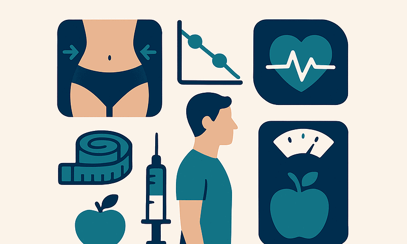 Weight loss journey with health monitoring and nutrition tools.