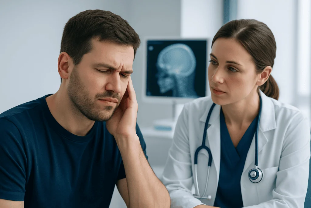Signs and symptoms of mastoiditis — mastoiditis