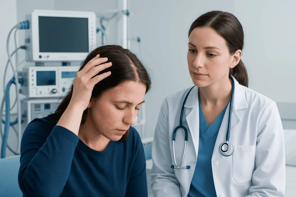 Signs and symptoms patients may notice — eczema on scalp