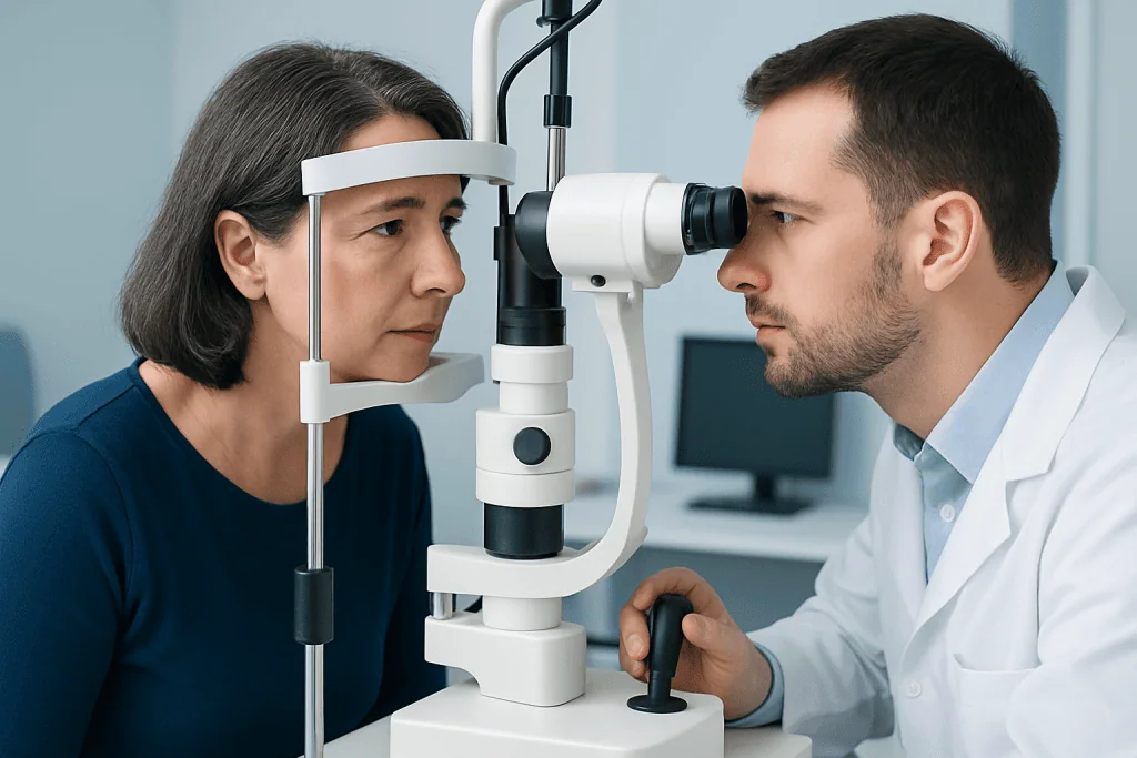 Signs and symptoms that can occur with miosis — miosis