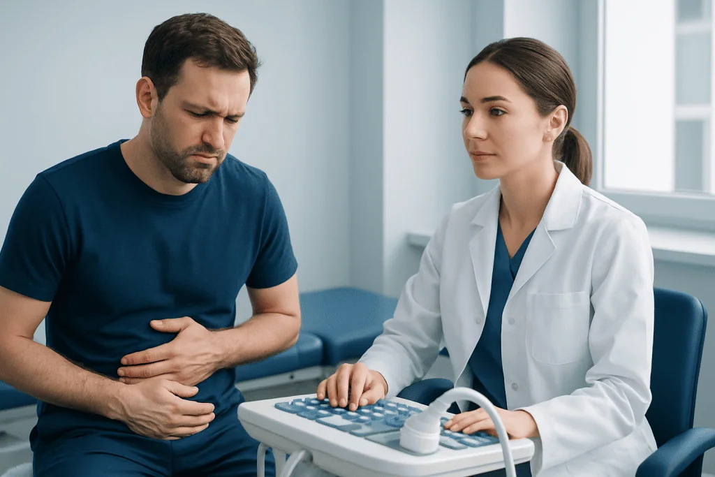 Signs and symptoms that may happen with hard stool — hard stool