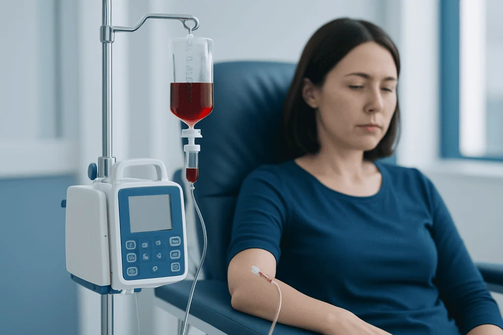 Signs that may suggest iron deficiency — iron infusion