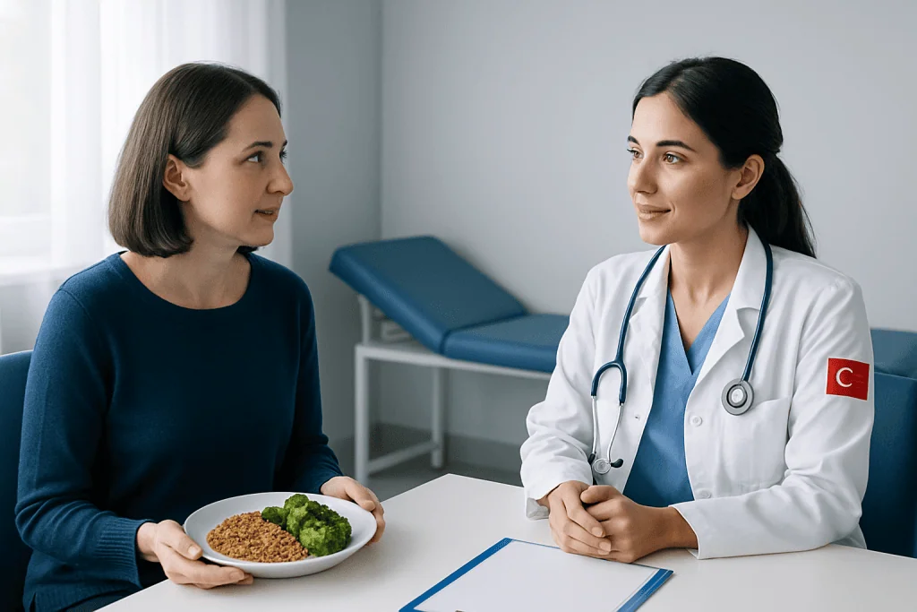 Special diets, allergies and medical conditions: tell your team early — eating before and after treatment in Turkey