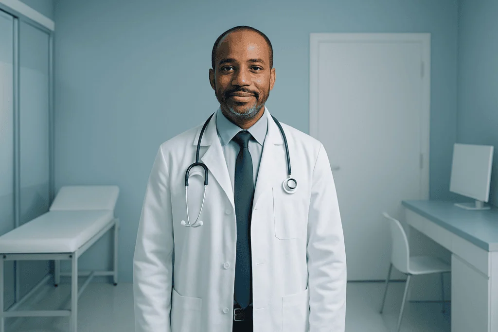Surrogate: What Patients Need to Know 1 Doctor in hospital room with stethoscope and white coat.