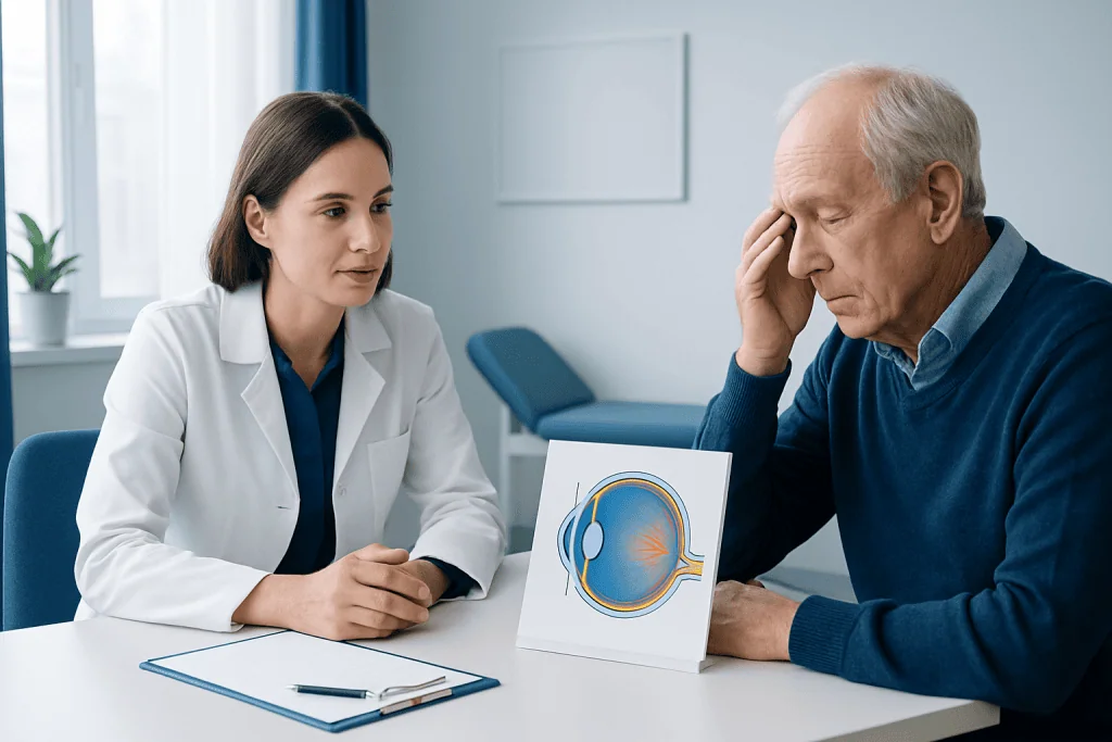 Symptoms — macular degeneration