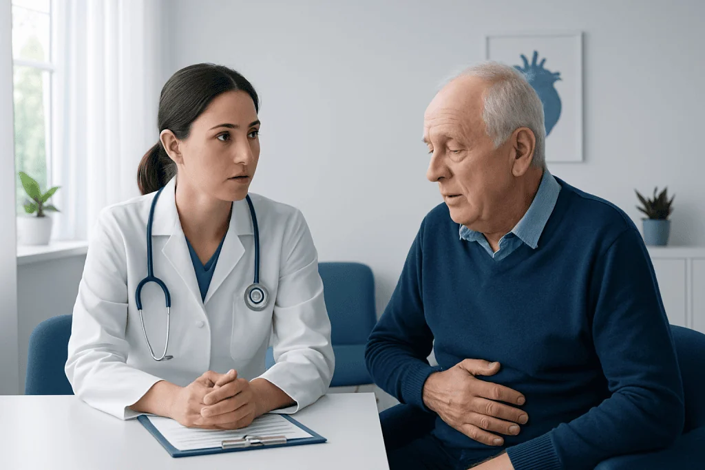 Symptoms — right sided heart failure