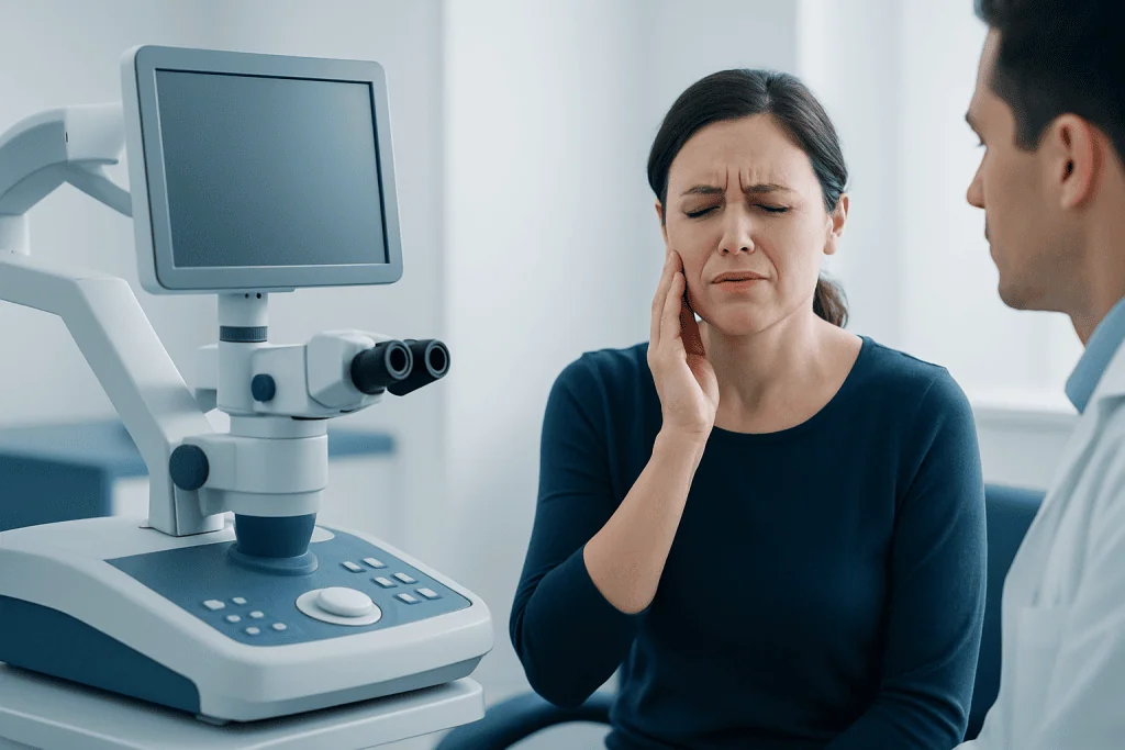 Symptoms — facial spasm