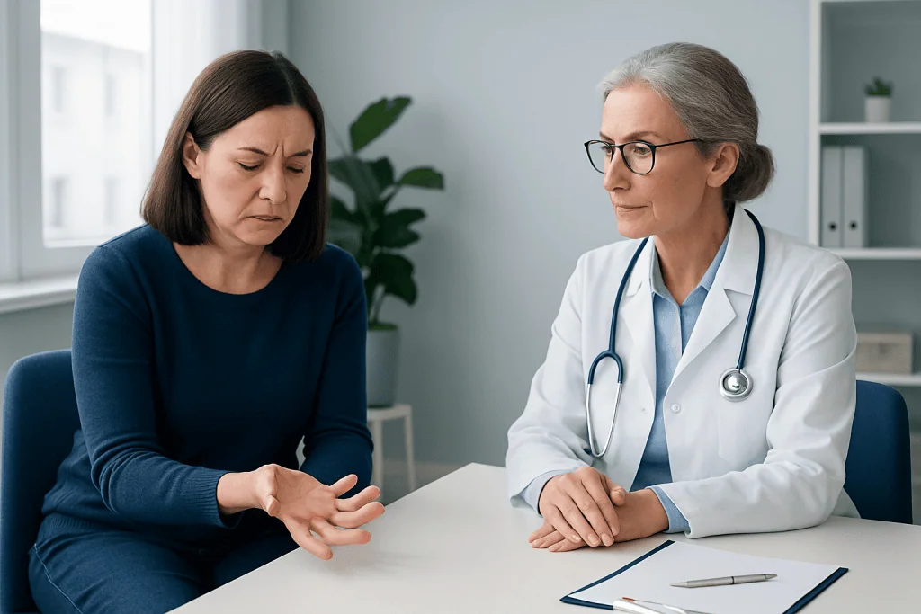 Symptoms and Associated Clues — tremor at rest vs action tremor