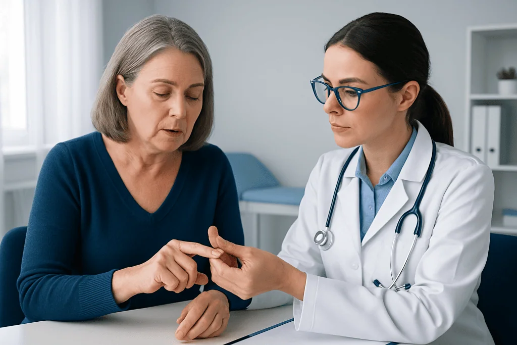 Symptoms and clues that help narrow the cause — hard lump on finger joint under skin