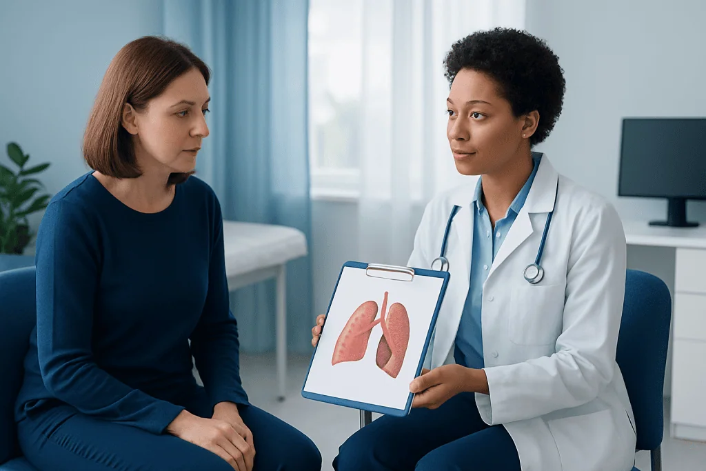 Symptoms and common patterns — lung consolidation