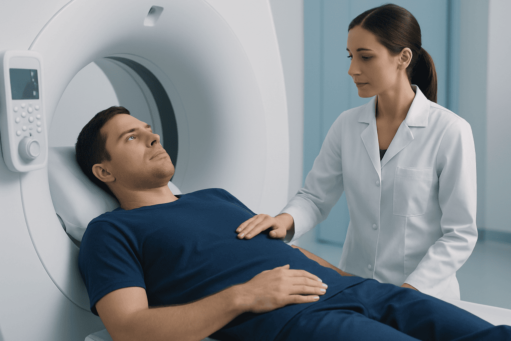 Symptoms and how enlarged nodes may be found — retroperitoneal lymph nodes