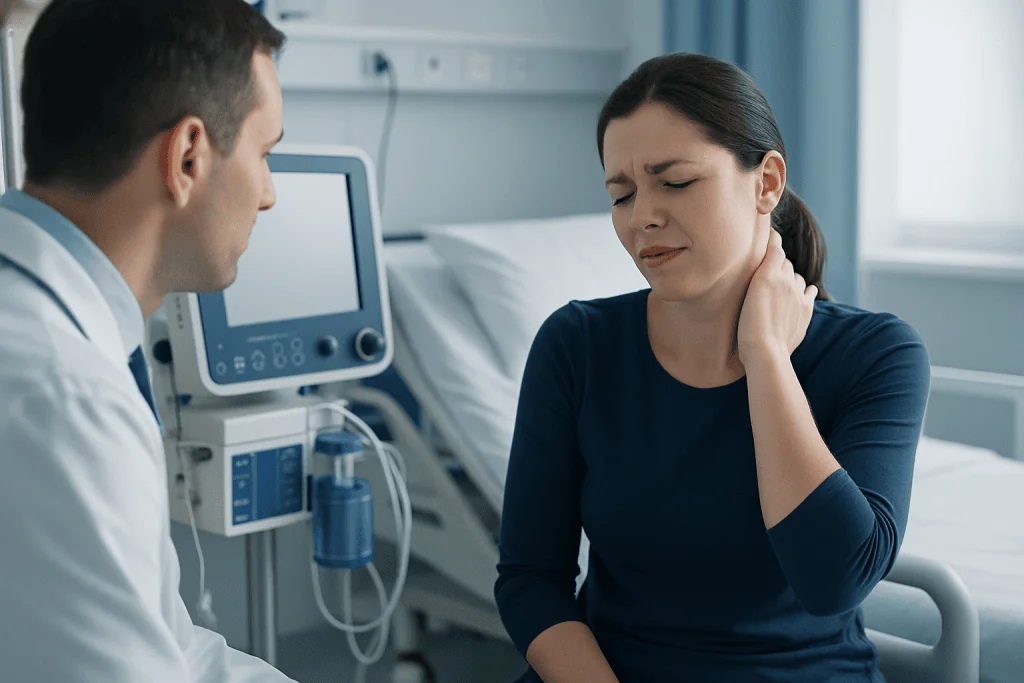 Symptoms and how it may feel — spasm of the neck