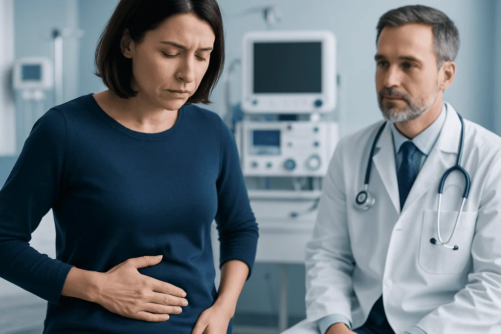 Symptoms and how it may feel — hernia at the umbilicus
