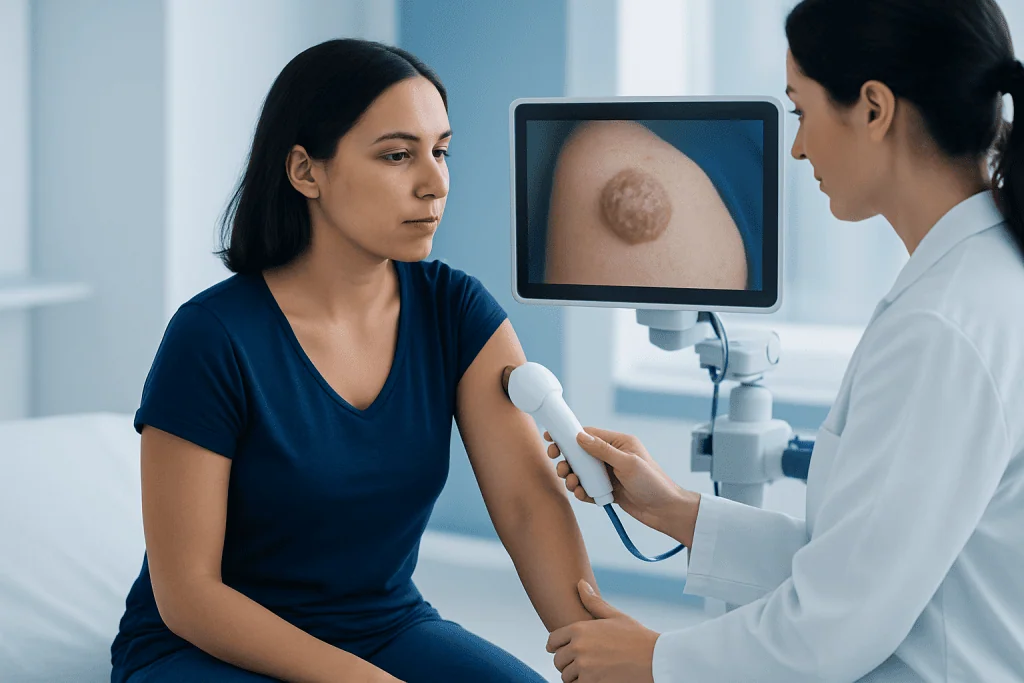 Symptoms and how it may look on the skin — dermatofibrosarcoma protuberans