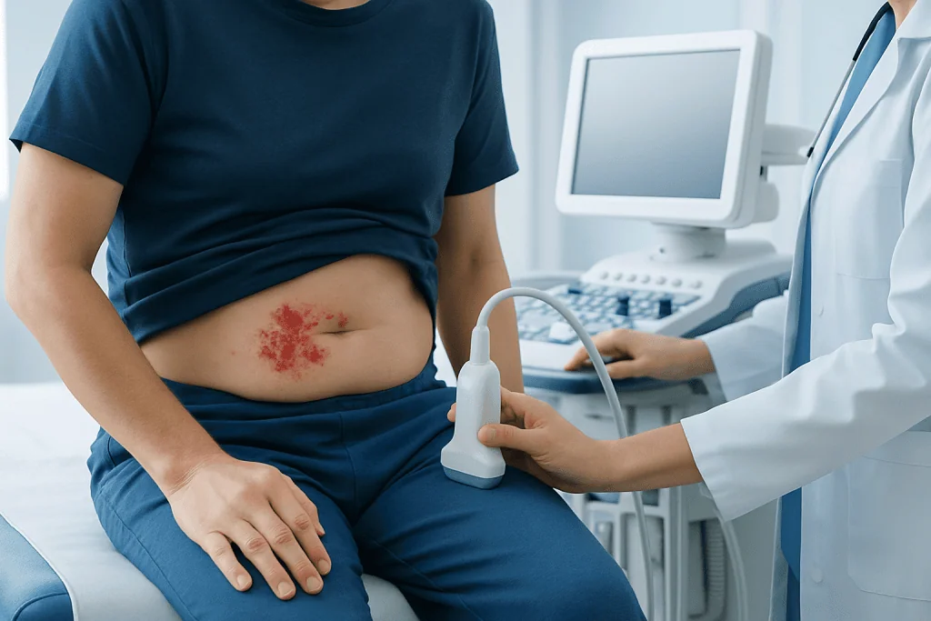 Symptoms and how the rash may appear on the hip — shingles on hip