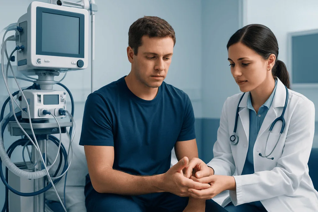 Symptoms and how they can vary — jammed thumb
